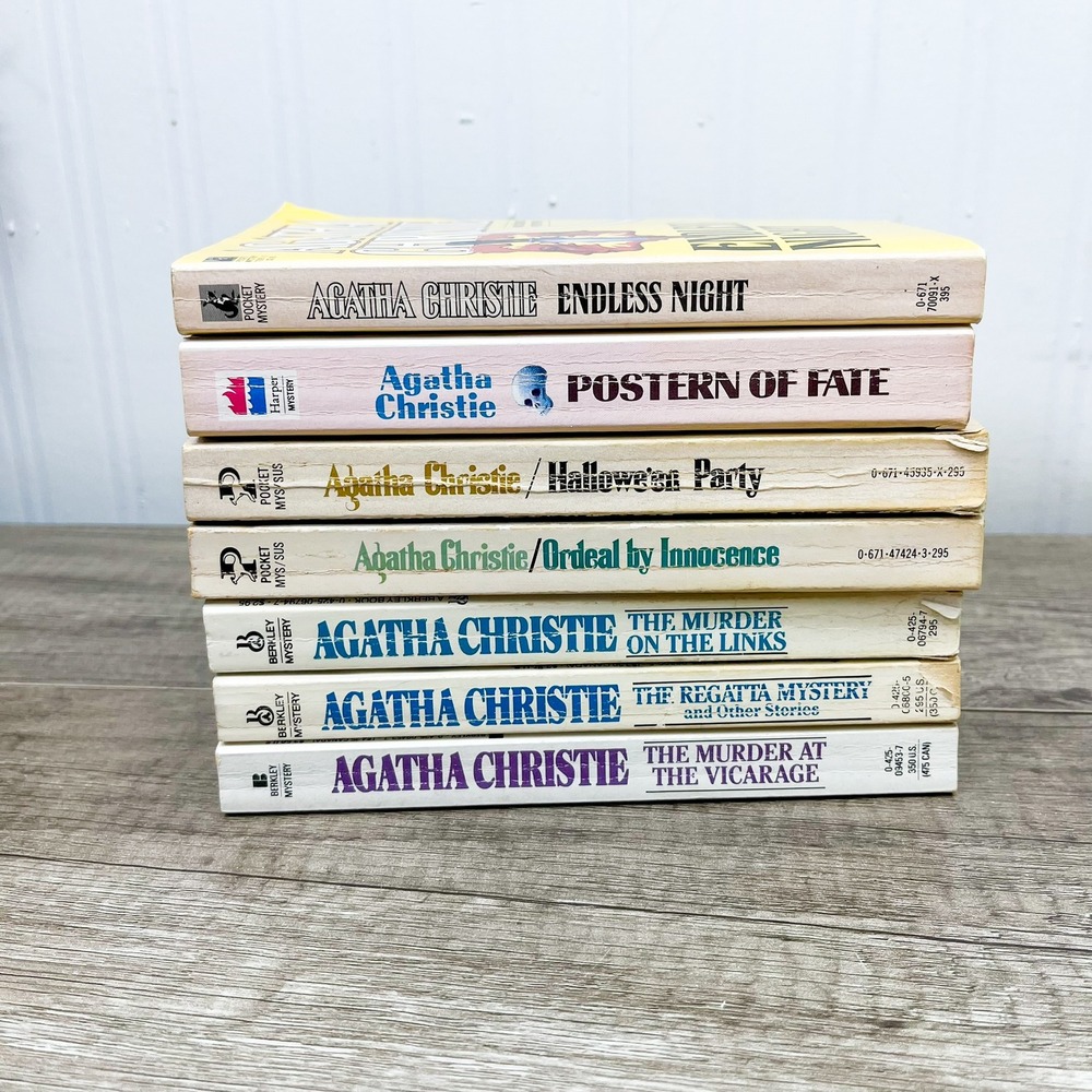 Agatha Christie Vintage Paperback Mystery Book Lot 7 Titles